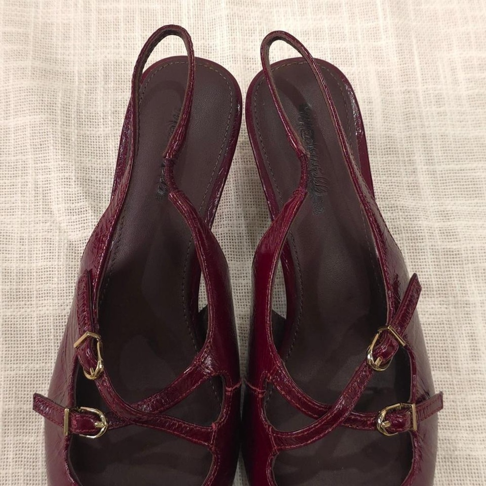 Madewell The Emilie Slingback Pump - Cabernet/ Size 6.5 / Retail $188 - Picture 4 of 8